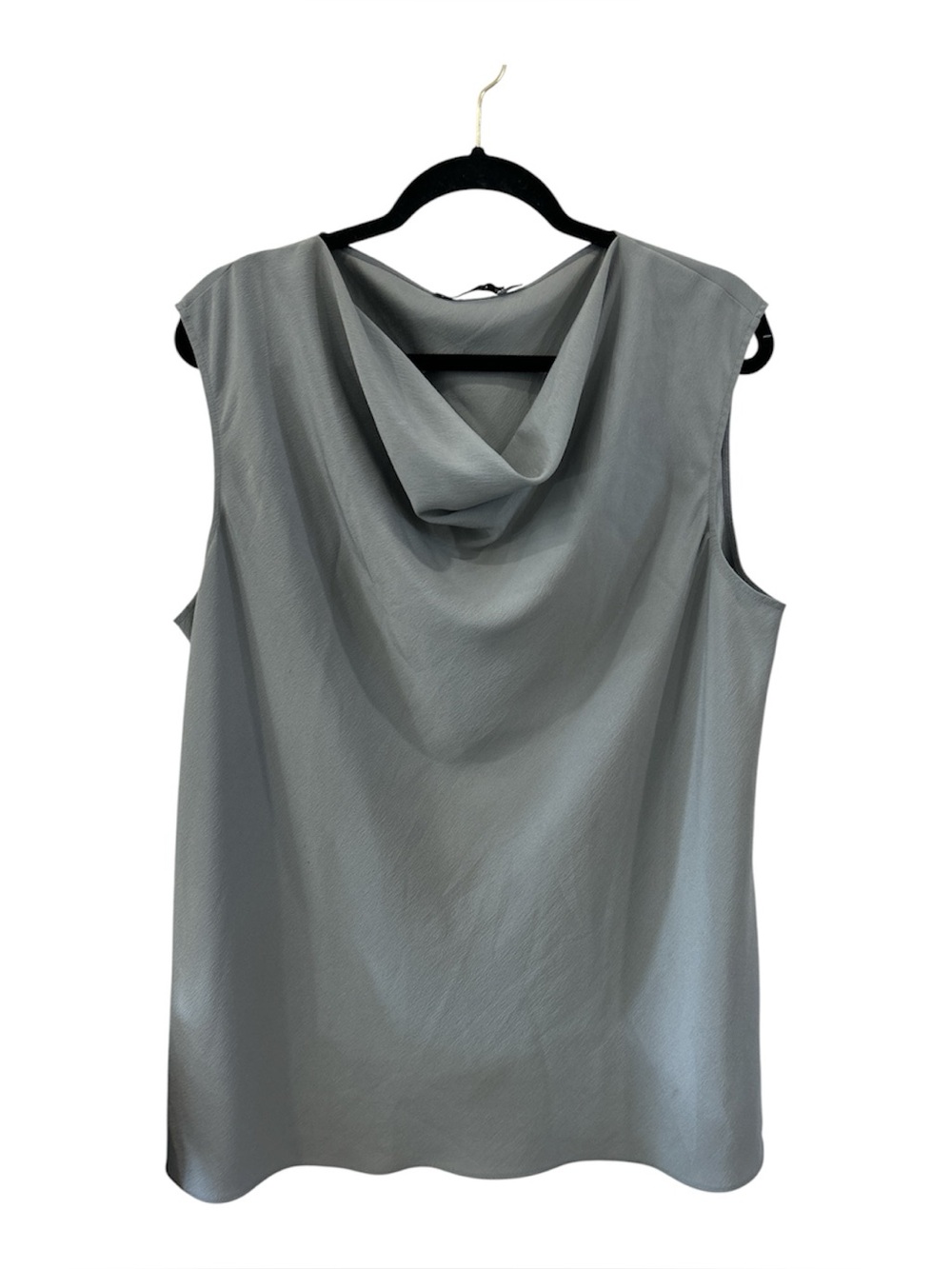 M.M. LaFleur Nora sleeveless draped cowl neck, blouse grey size 2X